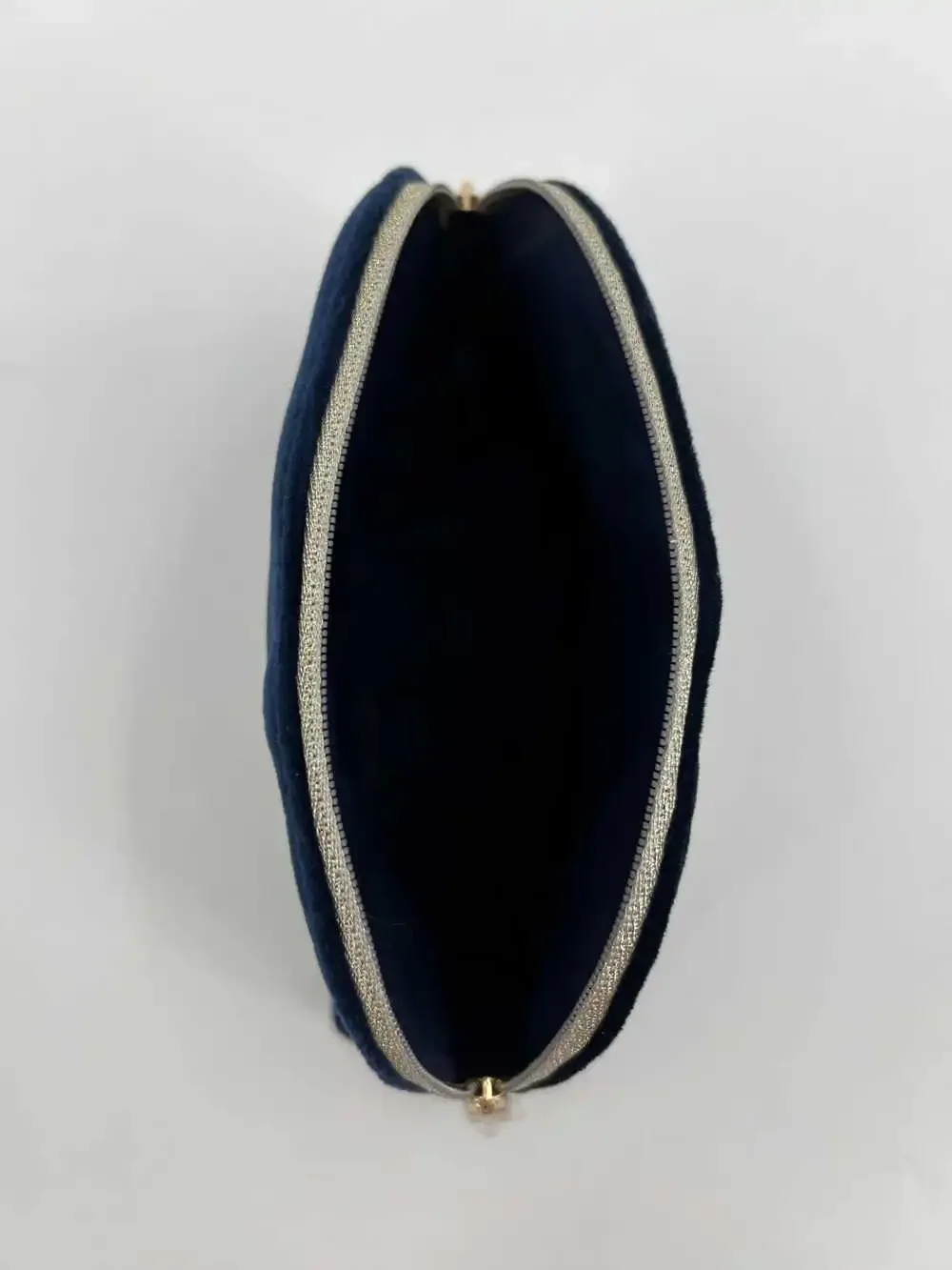 Dior Blue Glitter Zipper Makeup Bag | One Size